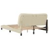 vidaXL Bed Frame without Mattress "Hvar" Cream 140x200 cm Fabric