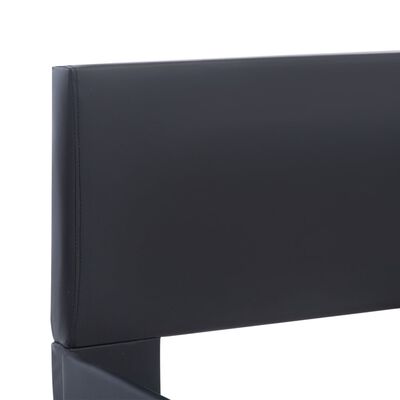 vidaXL Sängram med LED svart konstläder 120x200 cm