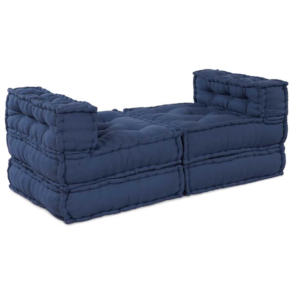 vidaXL Modulär soffa 4 pcs Indigo tyg