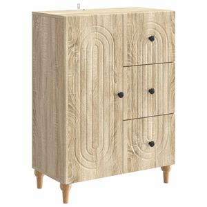 vidaXL Sideboard med l&aring;da Sonoma-ek 66 x 34,5 x 90 cm Konstruerat tr&auml;