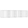 vidaXL Hundbur Silver 800 x 200 x 200 cm Galvaniserat St&aring;l