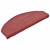 vidaXL Trappmattor 30 st 65x24x4 cm bordeaux halvrunda stora