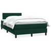 vidaXL Rams&auml;ng med madrass m&ouml;rkgr&ouml;n 120x210 cm sammet