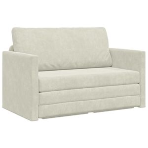 vidaXL Soffs&auml;ng Kr&auml;m 124 x 71 x 78 cm Sammet