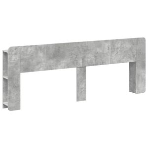 vidaXL S&auml;nggavelssk&aring;p med lagring Betonggr&aring; Konstruerat tr&auml;