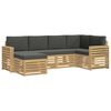 vidaXL Utomhussoffset 6 pcs Vit och antracit Polyester
