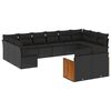 vidaXL Loungegrupp med dynor 12 delar svart konstrotting