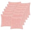 vidaXL Kudd&ouml;verdrag 12 st HOUTEN Rosa 40 x 40 cm Faux Kaninp&auml;ls
