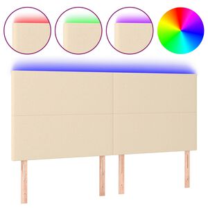 vidaXL S&auml;nggavel LED gr&auml;ddvit 180x5x118/128 cm tyg