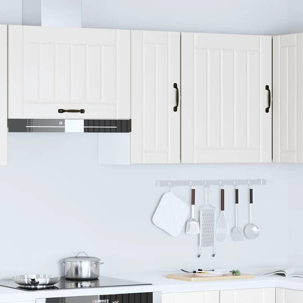 vidaXL V&auml;ggsk&aring;p f&ouml;r k&ouml;k Lucca vit konstruerat tr&auml;