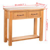 vidaXL Konsolbord med 2 lådor 83x30x73 cm massiv ek