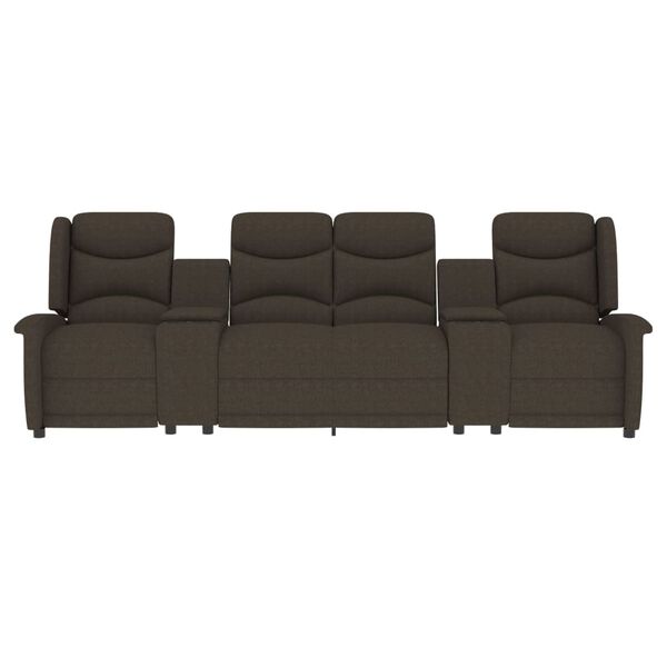 vidaXL Massagefåtölj med kopphållare 4-sits brun