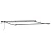 vidaXL Manuell markisram med LED-lampor Antracit 4 &times; 3,5 m Aluminium
