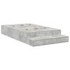 vidaXL Förvaringssängram med låda Betonggrå 120 cm Konstruerat trä