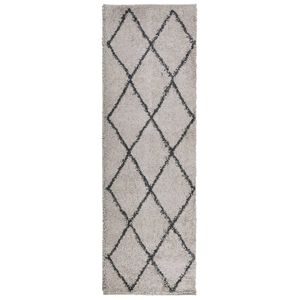 vidaXL Ryamatta PAMPLONA l&aring;ng lugg modern beige & antracit 80x250 cm