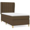 vidaXL Rams&auml;ng med madrass m&ouml;rkbrun 80x200 cm tyg