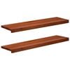 vidaXL F&ouml;nsterbr&auml;dor 2 st Brun 100 x 30 x 2 cm Massivt boktr&auml;