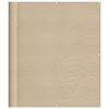 vidaXL Balkongsk&auml;rm beige 120x800 cm 100% polyester oxford
