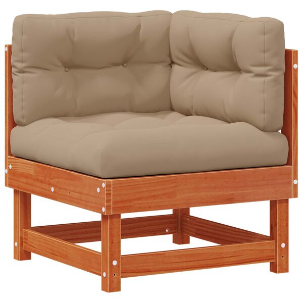 vidaXL Tr&auml;dg&aring;rdsh&ouml;rnssoffa Massivt furu VaxBrun