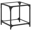 vidaXL Soffbord med transparent glasskiva 40x40x40 cm st&aring;l