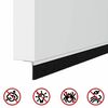 vidaXL Sj&auml;lvh&auml;ftande d&ouml;rrborstlist 6 pcs Vit 100 cm Aluminiumlegering