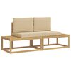 vidaXL Utomhussoffset 2 st Vit och Beige Polyester