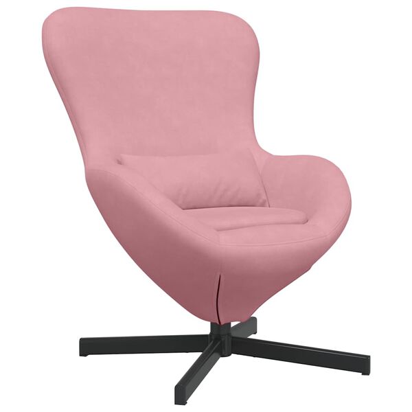vidaXL Äggfåtölj Rosa 63 x 73 x 90 cm Sammet