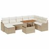 vidaXL Tr&auml;dg&aring;rdsoffset 9 st Beige Poly rattan