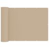 vidaXL Balkongsk&auml;rm 150 x 300 cm Tyg med PU-bel&auml;ggning Beige