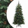 vidaXL Plast Hingad Julgran 150 cm 150 LED-lampor Varmvit PE & PVC