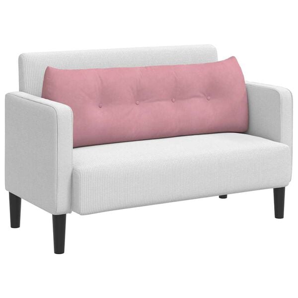 vidaXL Ryggkudde Rosa 140 x 24 x 50 cm Sammet