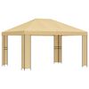 vidaXL Paviljong 4 &times; 3 m Gr&auml;ddvit Polyester och St&aring;l 190 gsm
