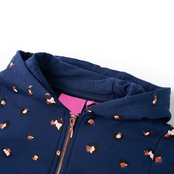 Tröja med huva för barn marinblå 104