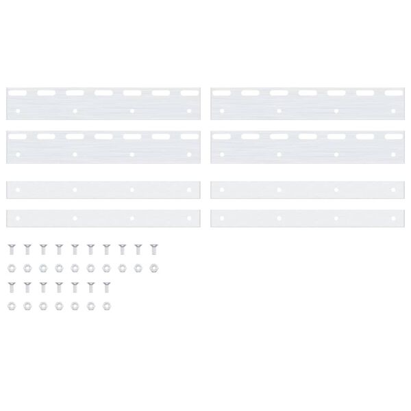 vidaXL Beslag för plastridå 4 st silver 28 cm rostfritt stål