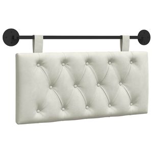 vidaXL H&auml;ngande Huvudgavel V&auml;ggmonterad Kr&auml;m 90 x 55 x 7 cm Sammet