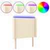 vidaXL S&auml;nggavel LED gr&auml;ddvit 103x16x118/128 cm konstl&auml;der