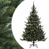 vidaXL Konstgjord julgran med julkulor 180 cm 300 LED-lampor Varmvit