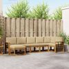 vidaXL Utomhussoffset med kudde 7 pcs Naturlig och Beige