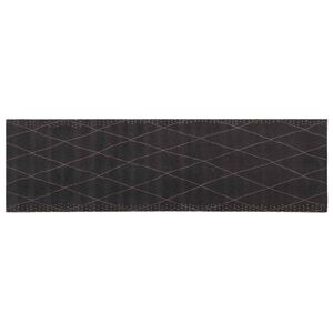 vidaXL K&ouml;ksmatta Antracit rutig 180 x 60 cm 100% Polyamid Tv&auml;ttbar