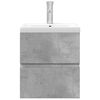 vidaXL Badrumsmöbler 2 delar betonggrå konstruerat trä