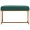 vidaXL Bänk 80 cm grön sammet