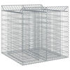 vidaXL Gabion upph&ouml;jd s&auml;ng 2 st 100 x 100 x 100 cm Galvaniserat st&aring;l