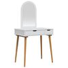 vidaXL Skrivbordsset FAUSKE 2 st Vit 76 x 50 x 143 cm