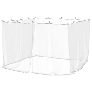vidaXL Myggn&auml;t f&ouml;r utomhus 220 mesh vit 300x300x200 cm