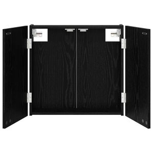 vidaXL Darttavla Sk&aring;p Svart ek 56 x 12 x 53,5 cm Konstruerat tr&auml;