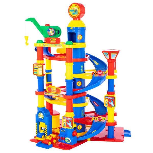 Polesie Wader Leksaksgarage 7 delar 7 våningar 77x71x95 cm PP