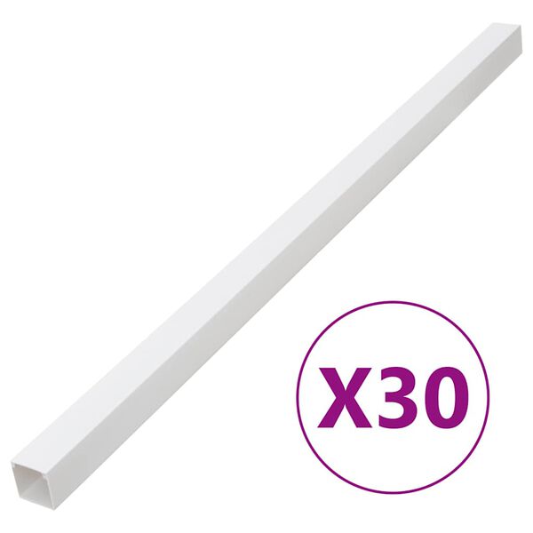 vidaXL Kabelkanal 33x33 mm 30 m PVC