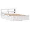 vidaXL S&auml;ngram med huvudgavel vit 135x190 cm massiv furu