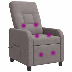 vidaXL Massagef&aring;t&ouml;lj Taupe Tyg