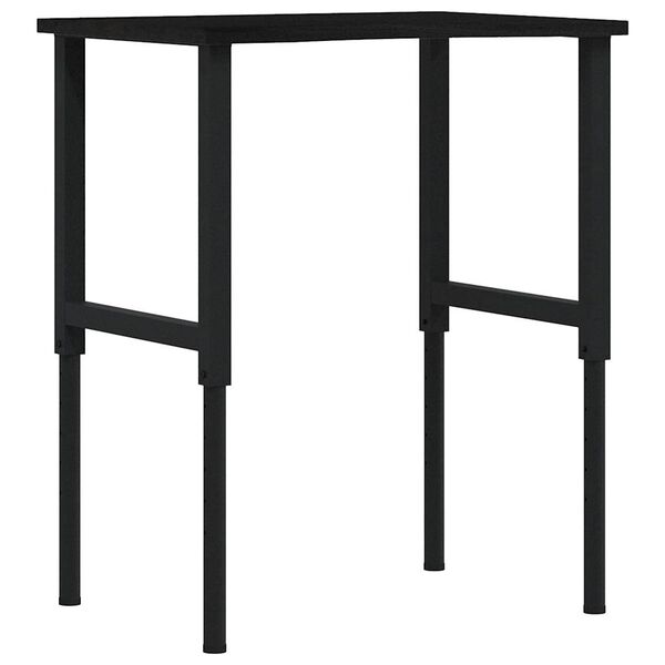 vidaXL Arbetsbänk mörkbrun 80x60x(71,5-98) cm massiv ek